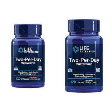Life Extension Two-Per-Day Multivitamin 120 Capsules & 120 Tablets - Vitamins B, C, D, Zinc & Over 25 Vitamins, Minerals & Extracts Life ExtensionAu supplements