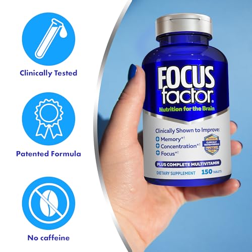 Focus Factor Nutrition for The Brain Improved Memory & Concentration Brain Supplement, 150 Count, 1 Pack (10407) Focus FactorAu supplements