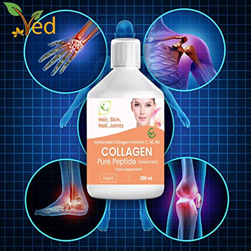 Liquid Collagen Peptides Supplement, Faster Absorption Dietary Hydrolyzed Drink VedAu supplements
