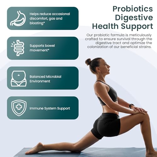 UpNourish Probiotics - 200 Billion CFUs, 15 Strains, Prebiotics & Enzymes - 60 Vegan Cap UpNourishUS supplements
