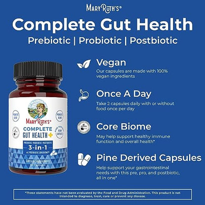 MaryRuth's 3-in-1 Probiotics for Complete Gut Health | Gut Health Supplement for Women MaryRuth OrganicsUS supplements