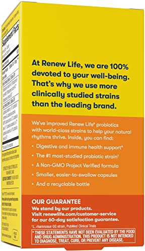 Renew Life Everyday Probiotic Capsules, Daily Supplement Supports Urinary, Digestive Renew LifeUS supplements