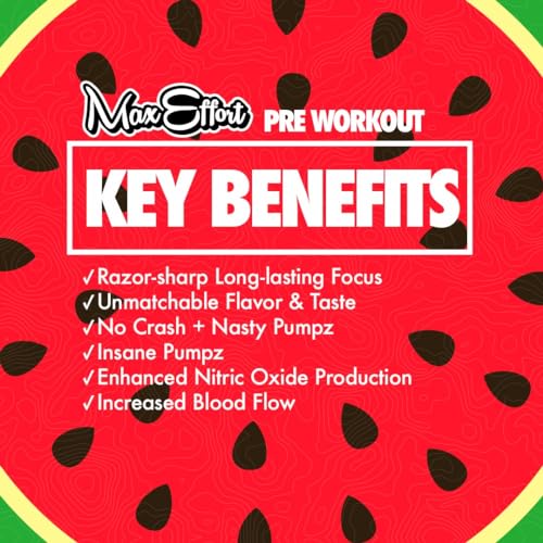 MAX EFFORT Muscle - Pre Workout Supplement, Energy and Focus, Insane Muscle Pump MAX EFFORTAu supplements
