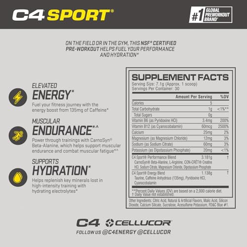 Cellucor C4 Original Pre Workout Powder ICY Blue Razz & C4 Sport Pre Workout Powder CellucorAu supplements