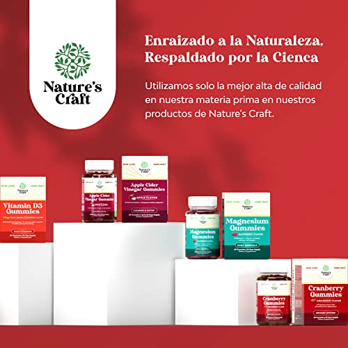 Gomitas ACV de Vinagre de Sidra de Manzana – Suplemento de Energético Natural con la Natures CraftUS supplements