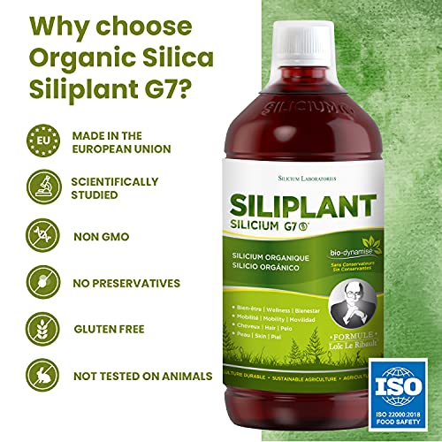 G7 Siliplant Improved Formula. Liquid Silica Supplement Collagen Booster, Strengthens Bones G7Au supplements