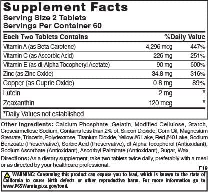 Natures Blend Macuvite Eye Care, 120 tabs Pack of 2 Nature's BlendAu supplements