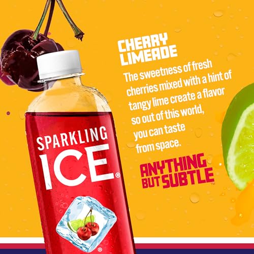 Sparkling Ice, Cherry Limeade Sparkling Water, Zero Sugar Flavored Water, with Vitamins Sparkling ICEUS supplements