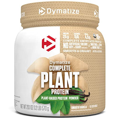 Dymatize Vegan Plant Protein, Smooth Vanilla, 25g Protein, 4.8g BCAAs, Complete DymatizeUS supplements