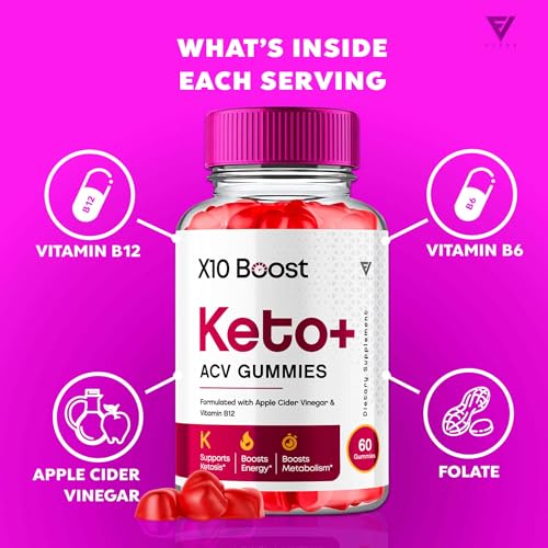 (2 Pack) X10 Boost Keto ACV Gummies, X10 Keto Boost Gummies Advanced Weight Loss FyvusUS supplements