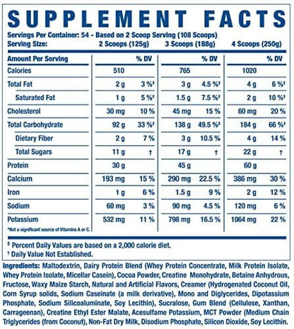 Ronnie Coleman Signature Series King Mass XL Mass Gainer Protein Powder, Muscle Gaine Ronnie Coleman Signature SeriesUS supplements