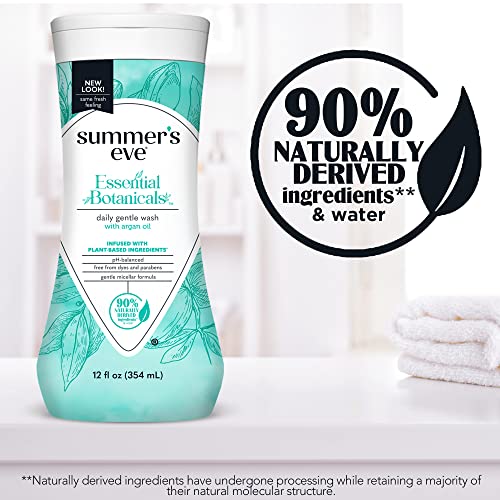 Summer's Eve Essential Botanicals Gentle Wash with Argan Oil, Removes Odor, pH balanced, 12 fl oz Summer's EveAu supplements
