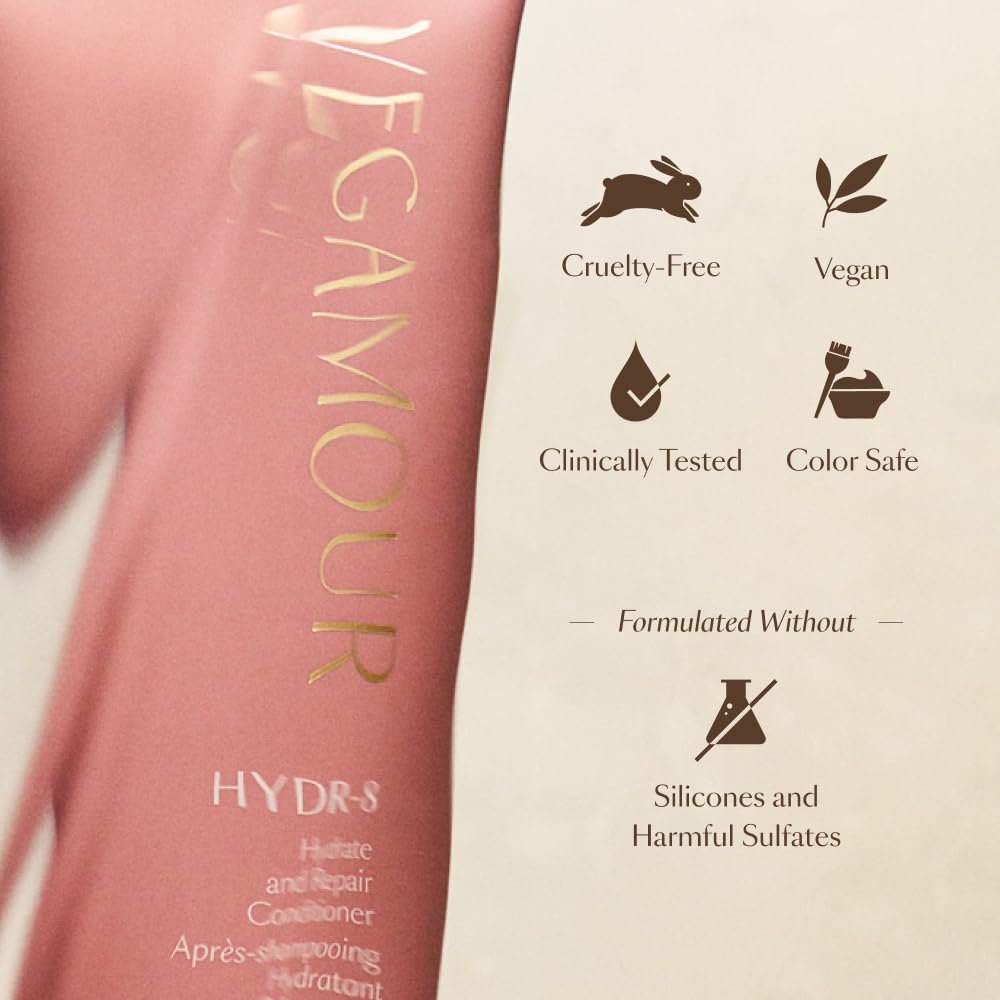 VEGAMOUR HYDR-8 Hydrate and Repair Conditioner - Hydrating Conditioner with Marula Oil, Moringa Oil, Ceramides & Biotin, Natural Conditioner for Dry Hair VEGAMOURAu supplements