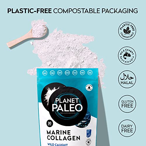 Pure Marine Collagen Powder (60 Servings, 450g) | for Healthy Skin, Hair and Nails, and Gut Health Planet PaleoAu supplements