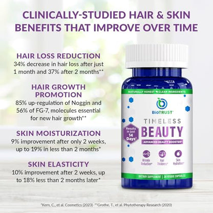 BioTrust Timeless Beauty Ceramide Booster – Hair & Skin Restoring Phytoceramides BioTrustUS supplements