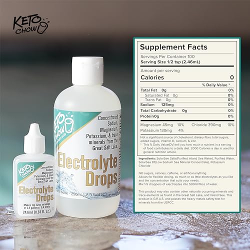 Keto Chow - Electrolyte Hydration Drops - Keto Diets & Intermittent Fasting - Immune Support Keto ChowAu supplements