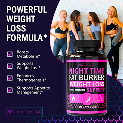 (2 Pack) Night Time Weight Loss Pills for Women Belly Fat Burner for Women NuttraFaza INCAu supplements
