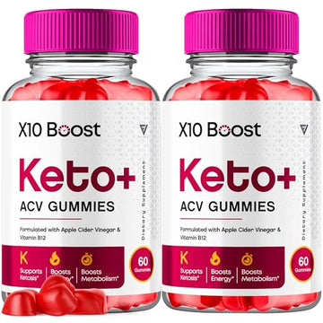 (2 Pack) X10 Boost Keto ACV Gummies, X10 Keto Boost Gummies Advanced Weight Loss FyvusUS supplements