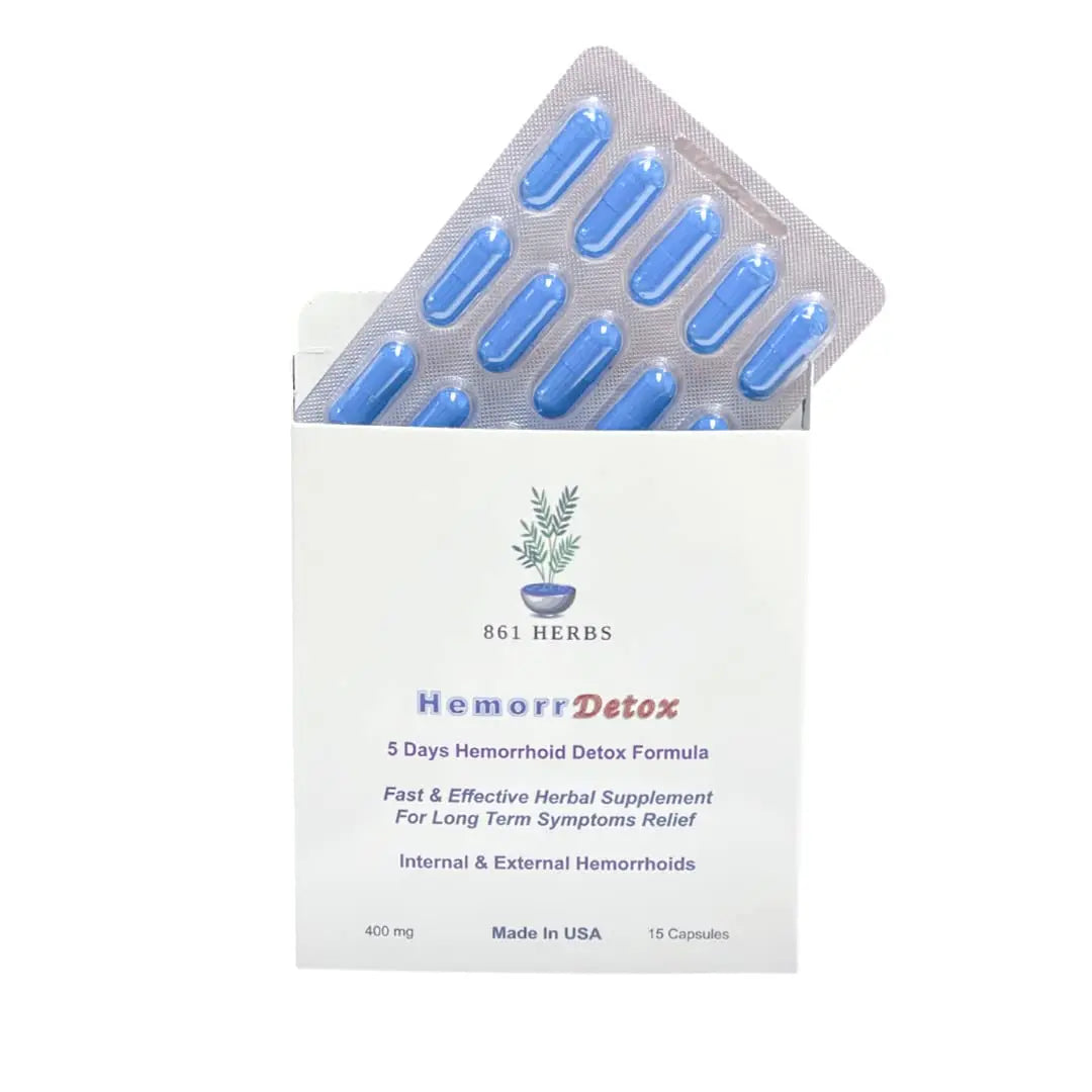 '-5-Day 15 Capsules, Fast & Long-Term Relief, Natual Herbs Formula Remedy, Address Root Causes of Hemorrhoids. 861 HERBSAu supplements