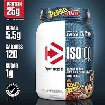 Dymatize ISO100 Hydrolyzed Protein Powder, 100% Whey Isolate Protein, 25g of Protein DymatizeUS supplements
