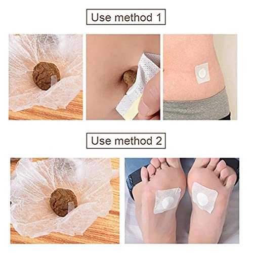 Wormwood Belly Patch,30Pcs Mugwort Abdomen Navel Patch and 30Pcs Moxibustion Patch BEANGGAu supplements