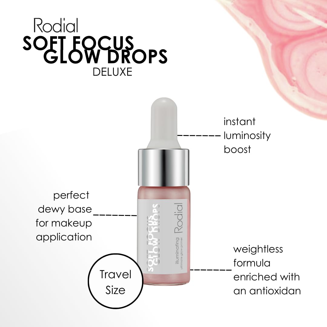 Rodial Soft Focus Glow Booster Drops 0.3 Deluxe fl oz, Illuminating Skin Serum with Glycerin and Antioxidants, Perfectioning and Smoothing Dewy Makeup Base, Weightless Formula RodialAu supplements