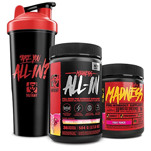 Mutant | Madness and Madness All-in | Double Pre-Workout Bundle | Fruit Punch and Melon MutantUS supplements
