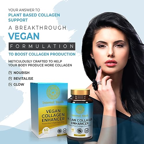 Vegan Collagen Supplement for Women & Men - 60 Advanced Collagen Booster Tablets Internal YouthAu supplements