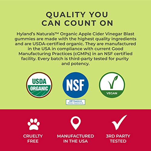 Hyland's Naturals Organic Apple Cider Vinegar Blast Gummies, Digestive Health Suppor Hyland'sAu supplements