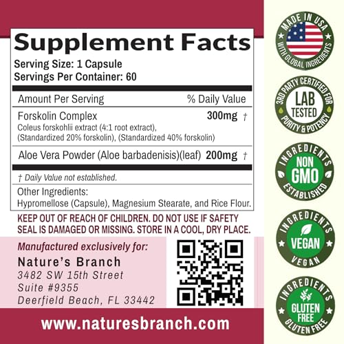 Premium 100% Ultra Pure Forskolin for Weight Loss Max Strength w/ 40% Standardized Nature's BranchAu supplements
