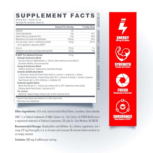 Betancourt Nutrition B-Nox Androrush Pre Workout with Creatine Blend | BCAAs & Beta Betancourt NutritionAu supplements