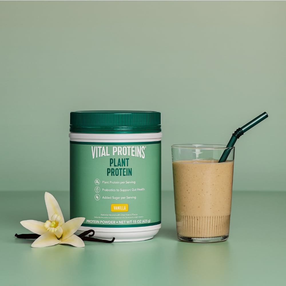Vital Proteins Collagen Peptides Powder, 9.33 oz Unflavored + 15 oz Vanilla Plant Protein Vital ProteinsUS supplements