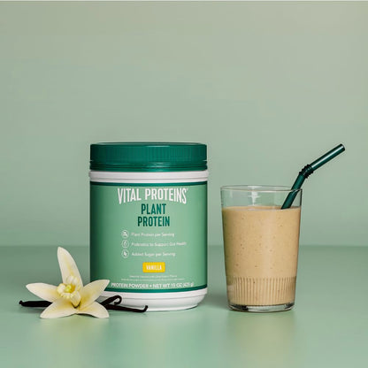 Vital Proteins Collagen Peptides Powder, 9.33 oz Unflavored + 15 oz Vanilla Plant Protein Vital ProteinsUS supplements