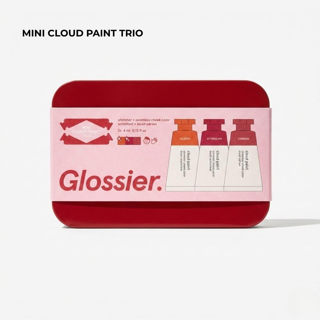 Glossier Mini Cloud Paint Blush Trio Holiday Gift Set: Crimson, Glisten & Afterglow GlossierAu supplements
