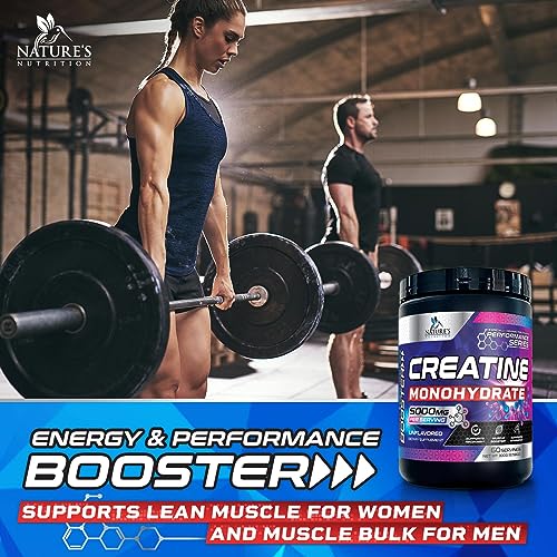Micronized Creatine Monohydrate Powder - 100% Pure Unflavored Creatine Powder Nature's NutritionUS supplements