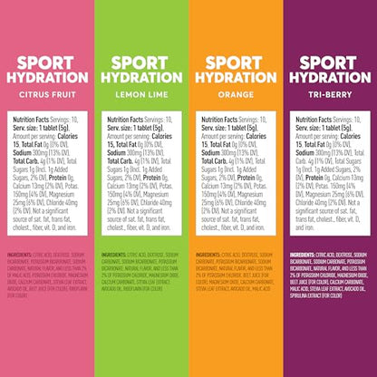 Nuun Sport Electrolyte Tablets for Proactive Hydration, Mixed Citrus Berry Flavors, 4 Pack NuunUS supplements