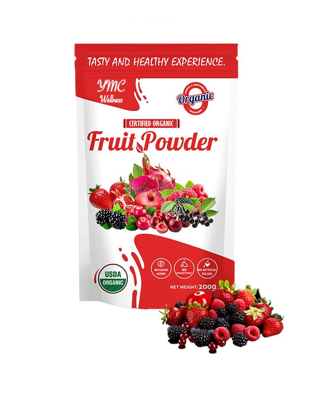 Organic Superfood Fruit Powder Smoothie & Juice mix - Antioxidants Rich Nutrients. Digestive Health, Weight Management, Immune Boosting, Energy boosting, Vitality, Vegan, Non- GMO, Gluten Free, Vegan. YMC WellnessAu supplements