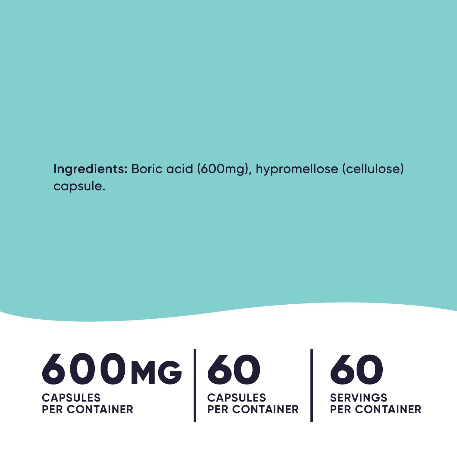 Nutricost Boric Acid 600mg, 60 Capsules - Vaginal Suppository - Non-GMO - for Women NutricostAu supplements