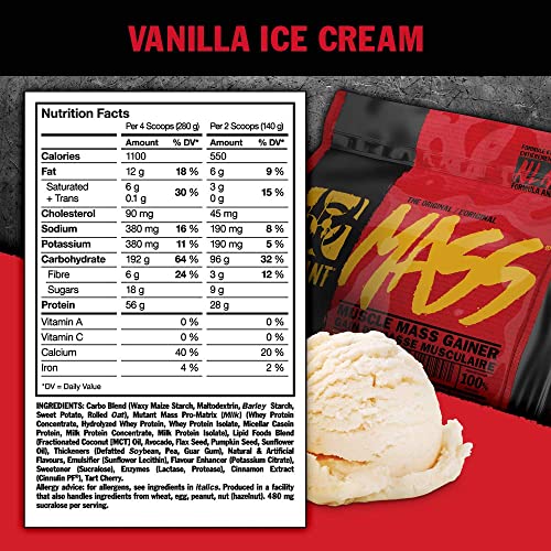 MUTANT Mass Weight Gainer Protein Powder, High-Calorie Workout Shakes MutantAu supplements