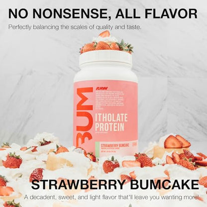 RAW Whey Isolate Protein Powder, Strawberry BumCake (CBUM Itholate Protein) RAWUS supplements