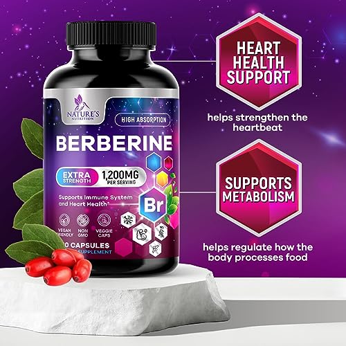 Berberine Supplement 1200mg per Serving - High Absorption Heart Health Support Nature's NutritionAu supplements