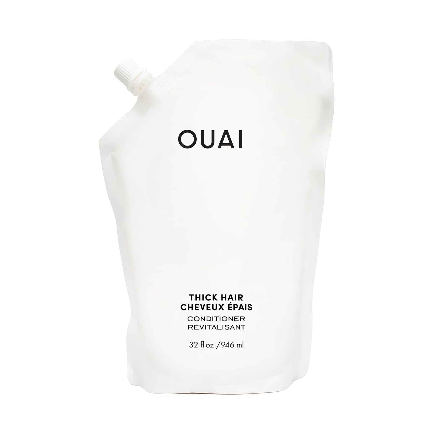 OUAI Thick Hair Conditioner Refill - Moisturizing Conditioner for Dry, Frizzy Hair - Keratin, Marshmallow Root, Shea Butter and Avocado Oil - Paraben, Phthalate & Sulfate Free (32 Oz) OUAIAu supplements