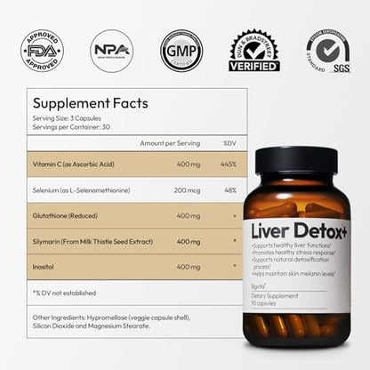 BigVita Liver Detox Vegan Gluten Free Liver Health Supplement Cleanse Detox & Repair BigVitaUS supplements