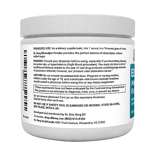 Dr. Berg Hydration Keto Electrolyte Powder - Enhanced w/ 1,000mg of Potassium Dr. Berg NutritionalsUS supplements