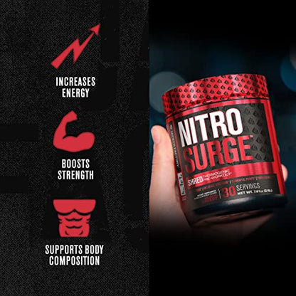 Jacked Factory Nitrosurge Shred Thermogenic Pre-Workout in Fruit Punch & N.O. XT Nitric Jacked FactoryUS supplements