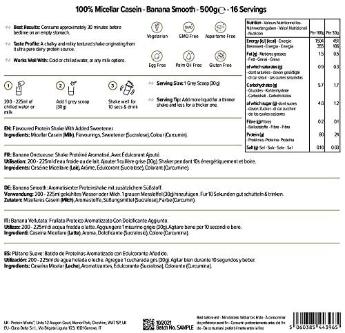 Protein Works 100% Micellar Casein Protein Powder | Slow Release Protein Shake | Amino Acids Protein WorksAu supplements