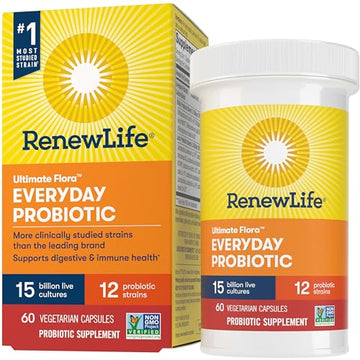 Renew Life Everyday Probiotic Capsules, Daily Supplement Supports Urinary, Digestive Renew LifeUS supplements