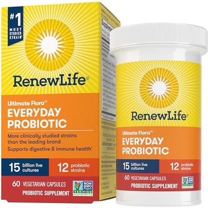Renew Life Everyday Probiotic Capsules, Daily Supplement Supports Urinary, Digestive Renew LifeUS supplements